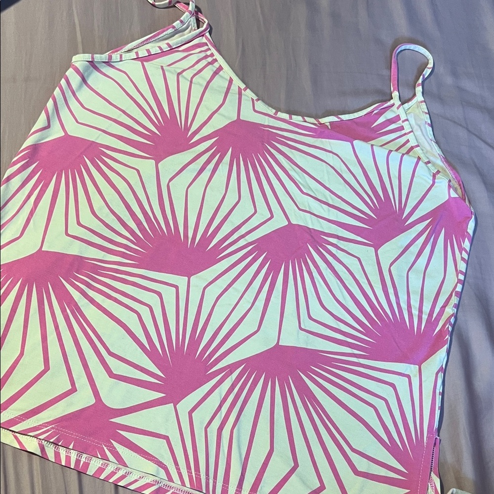 Pink & Mint Geometric Print Cami Tank